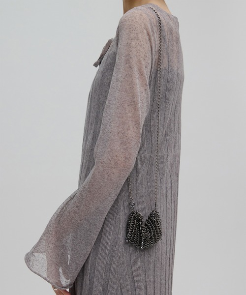 Ameri（アメリ）の「SMALL CHARM BAG ACCESSORY（ネックレス・レディース・シルバー/ブラック・FREE）」の3枚目の写真