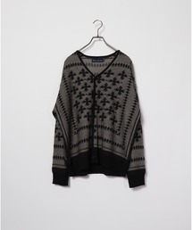 many men many mind（メニーメンメニーマインド）の「many men many mind / 綿タッチAc渡りJQD総柄Vカーデ（カーディガン/ボレロ）」