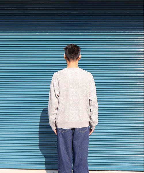 many men many mind（メニーメンメニーマインド）の「many men many mind / 綿タッチAc渡りJQD総柄Vカーデ（カーディガン/ボレロ・メンズ・ライトグレー/ブラック/ネイビー/ホワイト・LARGE/MEDIUM）」の11枚目の写真