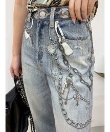 EVRIS | フェイクグラフィックワイドパンツ(デニムパンツ)