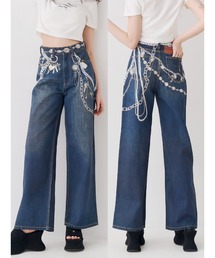 フェイクグラフィックワイドパンツ
