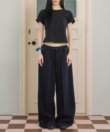 UPDRAFT（アップドラフト）の「Cotton Blend Wide Track Pants [Navy]（スウェットパンツ）」