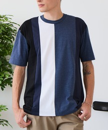 【ZERO STAIN/ゼロステイン】汗染みの目立ちにくいTシャツ ZEROSTAIN 切り替えデザインTシャツ 防汚 UVカット 綿タッチ・厚手