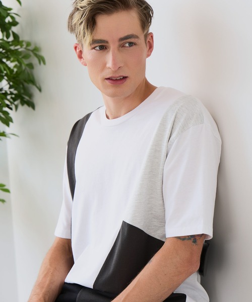 UNIIT(ユニット)の「【ZERO STAIN/ゼロステイン】汗染みの目立ちにくいTシャツ ZEROSTAIN 切り替えデザインTシャツ 防汚 UVカット 綿タッチ・厚手(Tシャツ/カットソー・メンズ・ホワイト系その他2/ブルー系その他3/ブラック系その他2/ブルー系その他/ホワイト系その他3/ホワイト系その他・X-LARGE/LARGE/MEDIUM)」の20枚目の写真