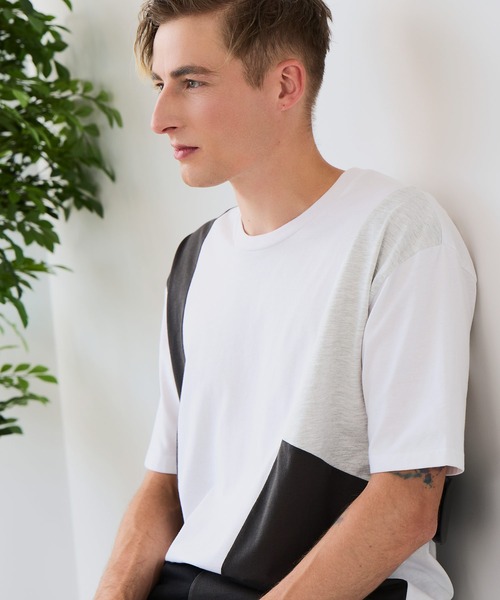 UNIIT(ユニット)の「【ZERO STAIN/ゼロステイン】汗染みの目立ちにくいTシャツ ZEROSTAIN 切り替えデザインTシャツ 防汚 UVカット 綿タッチ・厚手(Tシャツ/カットソー・メンズ・ホワイト系その他2/ブルー系その他3/ブラック系その他2/ブルー系その他/ホワイト系その他3/ホワイト系その他・X-LARGE/LARGE/MEDIUM)」の21枚目の写真