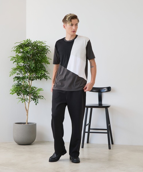 UNIIT(ユニット)の「【ZERO STAIN/ゼロステイン】汗染みの目立ちにくいTシャツ ZEROSTAIN 切り替えデザインTシャツ 防汚 UVカット 綿タッチ・厚手(Tシャツ/カットソー・メンズ・ホワイト系その他2/ブルー系その他3/ブラック系その他2/ブルー系その他/ホワイト系その他3/ホワイト系その他・X-LARGE/LARGE/MEDIUM)」の17枚目の写真