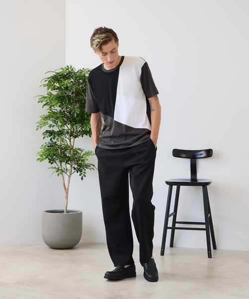 UNIIT(ユニット)の「【ZERO STAIN/ゼロステイン】汗染みの目立ちにくいTシャツ ZEROSTAIN 切り替えデザインTシャツ 防汚 UVカット 綿タッチ・厚手(Tシャツ/カットソー・メンズ・ホワイト系その他2/ブルー系その他3/ブラック系その他2/ブルー系その他/ホワイト系その他3/ホワイト系その他・X-LARGE/LARGE/MEDIUM)」の19枚目の写真