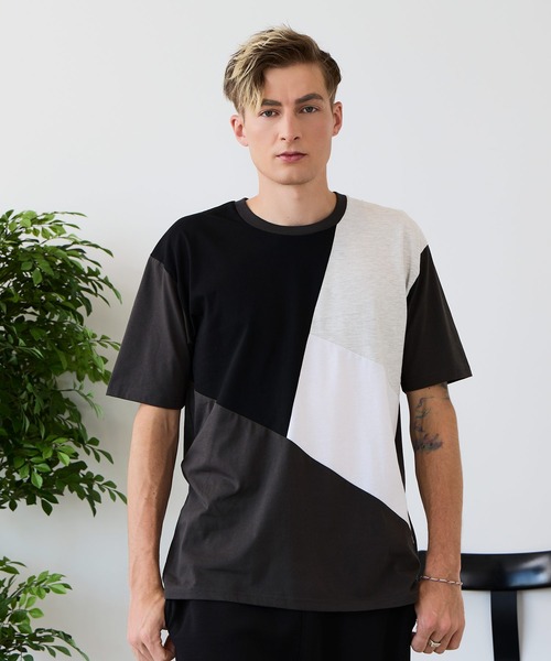 UNIIT(ユニット)の「【ZERO STAIN/ゼロステイン】汗染みの目立ちにくいTシャツ ZEROSTAIN 切り替えデザインTシャツ 防汚 UVカット 綿タッチ・厚手(Tシャツ/カットソー・メンズ・ホワイト系その他2/ブルー系その他3/ブラック系その他2/ブルー系その他/ホワイト系その他3/ホワイト系その他・X-LARGE/LARGE/MEDIUM)」の9枚目の写真