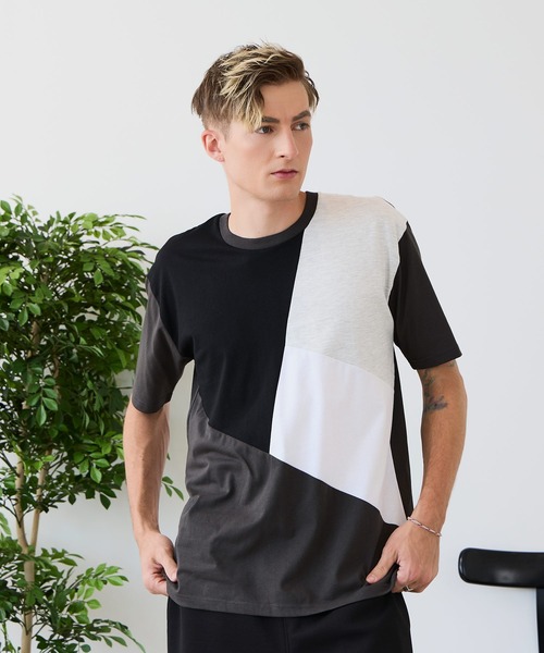 UNIIT(ユニット)の「【ZERO STAIN/ゼロステイン】汗染みの目立ちにくいTシャツ ZEROSTAIN 切り替えデザインTシャツ 防汚 UVカット 綿タッチ・厚手(Tシャツ/カットソー・メンズ・ホワイト系その他2/ブルー系その他3/ブラック系その他2/ブルー系その他/ホワイト系その他3/ホワイト系その他・X-LARGE/LARGE/MEDIUM)」の10枚目の写真