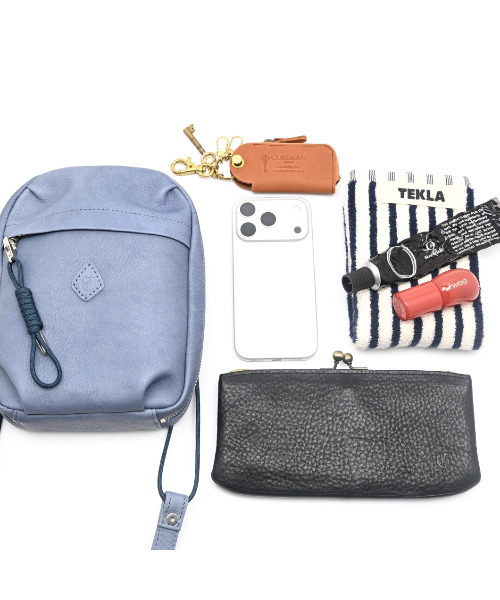 CLEDRAN（クレドラン）の「【コードチャーム付 本革】CL3969 RESI PARACORD MINI SHOULDER（ショルダーバッグ・レディース・ダークベージュ/ブルーグレー/シルバー/グレー・FREE）」の14枚目の写真