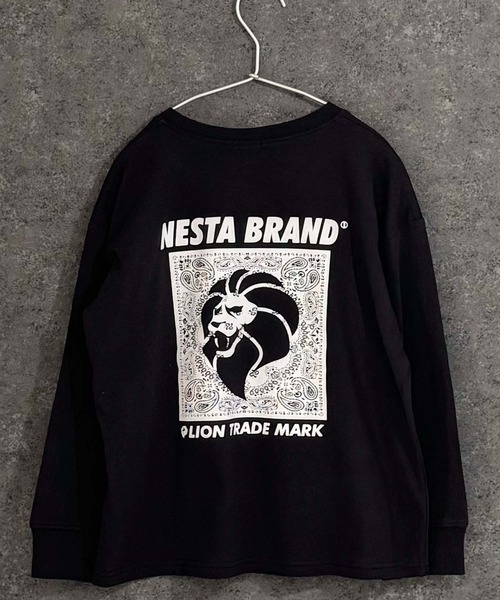 NESTA BRAND(ネスタブランド)の「【NESTA BRAND/ネスタブランド】 オーバーサイズ ロンT(NES16-00)(Tシャツ/カットソー・キッズ・チャコールグレー/ブラック系その他/オフホワイト/ホワイト系その他/グレー系その他/ブラック/杢グレー/グレー系その他2・150cm/140cm/130cm/120cm/160cm/110cm)」の4枚目の写真