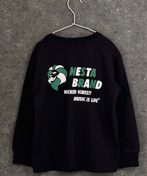 NESTA BRAND(ネスタブランド)の「【NESTA BRAND/ネスタブランド】 オーバーサイズ ロンT(NES16-00)(Tシャツ/カットソー・キッズ・チャコールグレー/ブラック系その他/オフホワイト/ホワイト系その他/グレー系その他/ブラック/杢グレー/グレー系その他2・150cm/140cm/130cm/120cm/160cm/110cm)」の3枚目の写真
