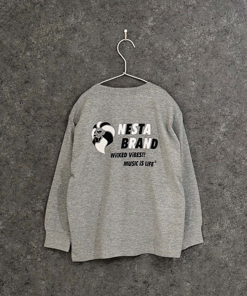 NESTA BRAND(ネスタブランド)の「【NESTA BRAND/ネスタブランド】 オーバーサイズ ロンT(NES16-00)(Tシャツ/カットソー・キッズ・チャコールグレー/ブラック系その他/オフホワイト/ホワイト系その他/グレー系その他/ブラック/杢グレー/グレー系その他2・150cm/140cm/130cm/120cm/160cm/110cm)」の19枚目の写真
