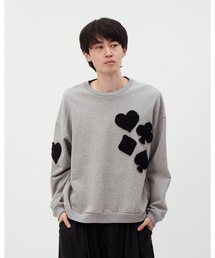 DISCOVERED（ディスカバード）の「PLAYCARD CROCHET MOTIF SWEAT（スウェット）」