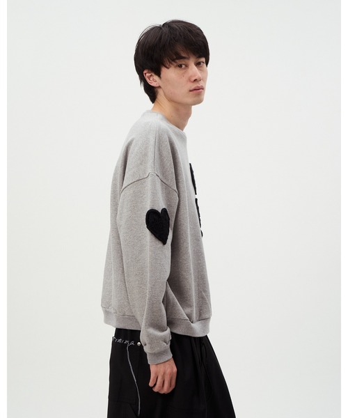 DISCOVERED（ディスカバード）の「PLAYCARD CROCHET MOTIF SWEAT（スウェット・メンズ・ブラック/グレー・SMALL/LARGE）」の5枚目の写真