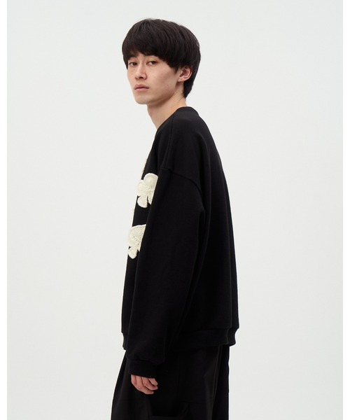DISCOVERED（ディスカバード）の「PLAYCARD CROCHET MOTIF SWEAT（スウェット・メンズ・ブラック/グレー・SMALL/LARGE）」の9枚目の写真