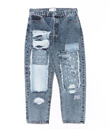 over print（オーバープリント）の「overprint/オーバープリント/REPAIR DENIM PANTS（デニムパンツ）」