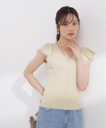 PROPORTION BODY DRESSING | 部分シアーラッフルニット / 1216170407(ニット/セーター)
