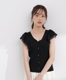 PROPORTION BODY DRESSING | 部分シアーラッフルニット / 1216170407(ニット/セーター)