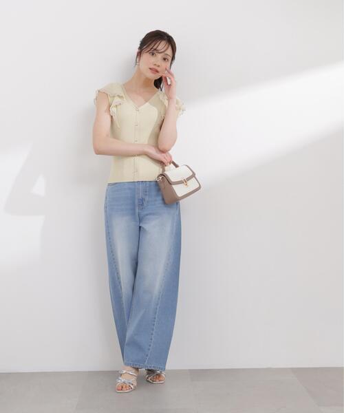 PROPORTION BODY DRESSING(プロポーションボディドレッシング)の「部分シアーラッフルニット / 1216170407(ニット/セーター・レディース・ホワイト系その他/ブラック/イエロー・MEDIUM/SMALL)」の17枚目の写真
