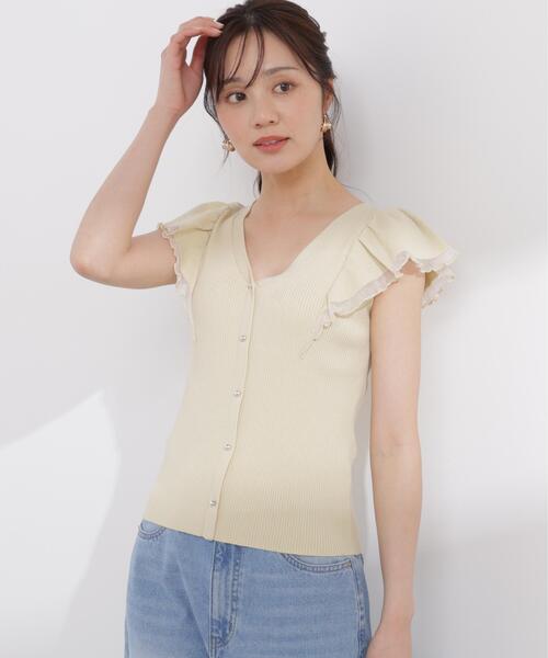 PROPORTION BODY DRESSING(プロポーションボディドレッシング)の「部分シアーラッフルニット / 1216170407(ニット/セーター・レディース・ホワイト系その他/ブラック/イエロー・MEDIUM/SMALL)」の20枚目の写真