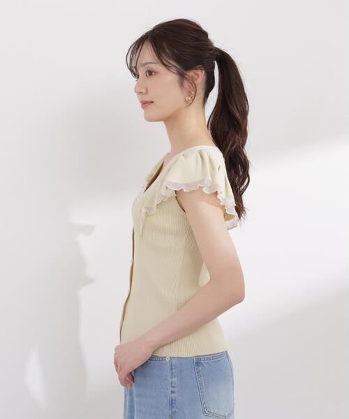 PROPORTION BODY DRESSING(プロポーションボディドレッシング)の「部分シアーラッフルニット / 1216170407(ニット/セーター・レディース・ホワイト系その他/ブラック/イエロー・MEDIUM/SMALL)」の22枚目の写真