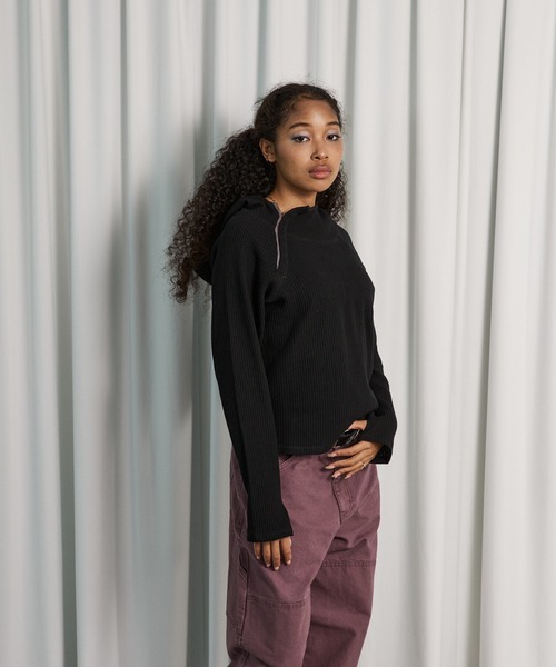FTW(エフティダブリュー)の「THERMAL HOODIE(パーカー・レディース・グリーン/グレー/ブラック・SMALL/MEDIUM/LARGE)」の4枚目の写真