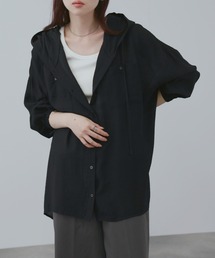 NAVY（ネイビー）の「NAVY ワッシャー シアー フード付きシャツ（シャツ/ブラウス）」