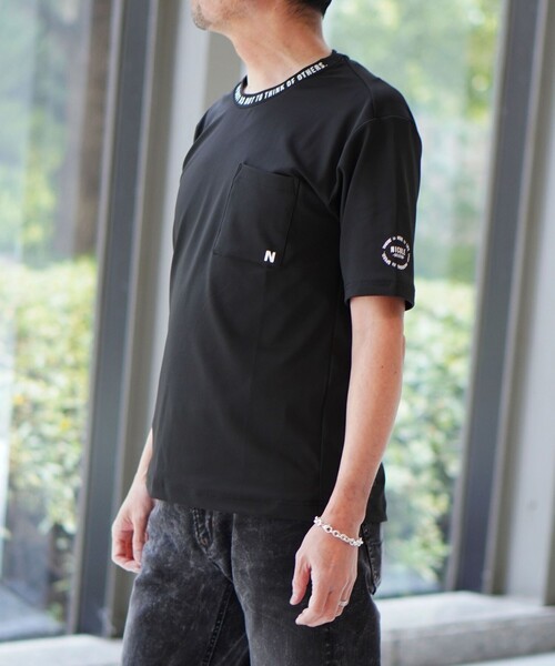 NICOLE selection(ニコルセレクション)の「ロゴプリントハンソデクルーネック(Tシャツ/カットソー・メンズ・ホワイト/ブルー/ブラック・L/XL/M)」の10枚目の写真