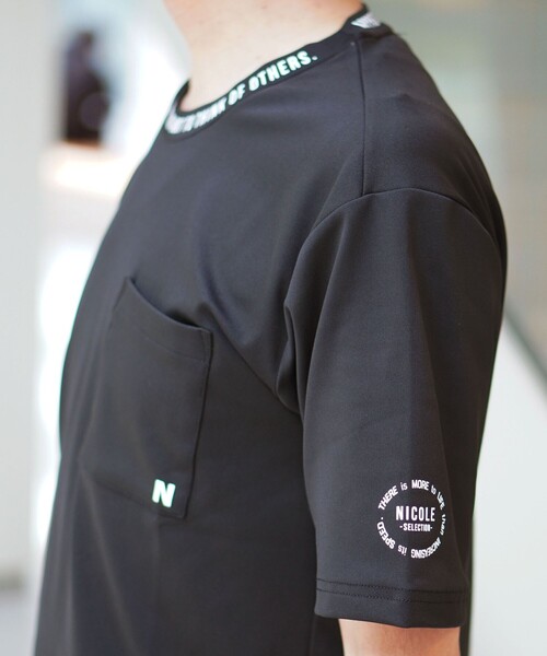 NICOLE selection(ニコルセレクション)の「ロゴプリントハンソデクルーネック(Tシャツ/カットソー・メンズ・ホワイト/ブルー/ブラック・L/XL/M)」の11枚目の写真