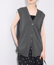 SLOBE IENA | 《セットアップ対応可/》コットンポリ ニットジレ(ベスト)