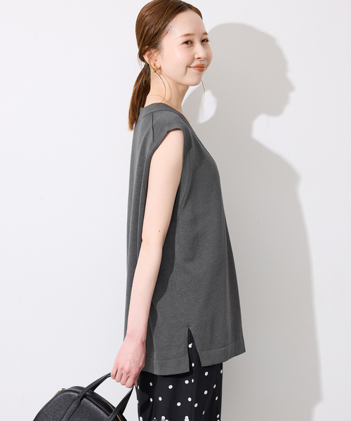 SLOBE IENA（スローブイエナ）の「《セットアップ対応可/》コットンポリ ニットジレ（ベスト・レディース・ベージュ/チャコールグレー・FREE）」の17枚目の写真