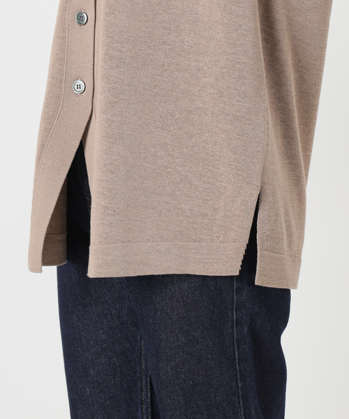 SLOBE IENA（スローブイエナ）の「《セットアップ対応可/》コットンポリ ニットジレ（ベスト・レディース・ベージュ/チャコールグレー・FREE）」の6枚目の写真