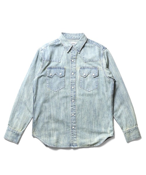 HOUSTON（ヒューストン）の「HOUSTON スラブデニムウエスタンシャツ（シャツ/ブラウス・メンズ・ブルー系その他/ブルー系その他3/ブルー系その他2・X-LARGE/MEDIUM/XX-LARGE）」の3枚目の写真