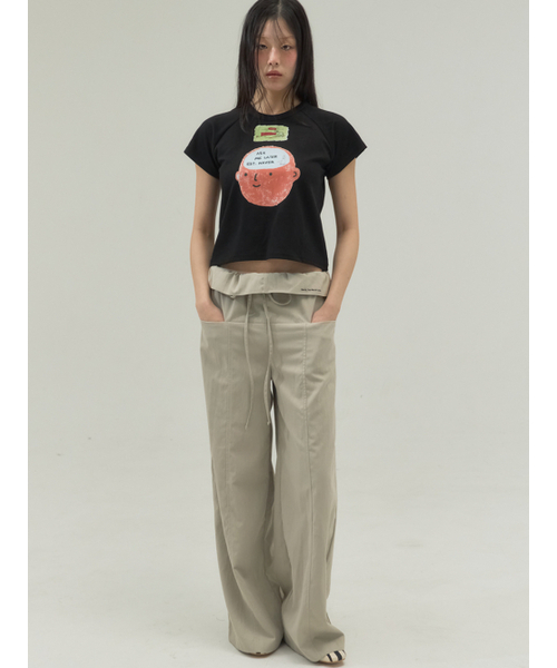 Sorry,Too Much Love(ソーリートゥーマッチラブ)の「Drawstring Relaxed Fit Slacks_Beige(スラックス・レディース・その他・FREE)」の5枚目の写真