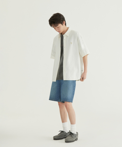 COVERNAT(カバーナット)の「Cロゴデニムハーフシャツホワイト(シャツ/ブラウス・メンズ・その他・X-SMALL/SMALL/MEDIUM/LARGE/X-LARGE/XX-LARGE)」の8枚目の写真