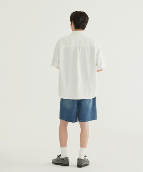 COVERNAT(カバーナット)の「Cロゴデニムハーフシャツホワイト(シャツ/ブラウス・メンズ・その他・X-SMALL/SMALL/MEDIUM/LARGE/X-LARGE/XX-LARGE)」の7枚目の写真