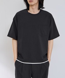 URBAN COLLECTION | URVAN COLECTION エアリネンカラミ織りリラックスフィットTシャツ(Tシャツ/カットソー)