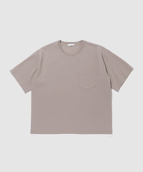 URBAN COLLECTION（アーバンコレクション）の「URVAN COLECTION エアリネンカラミ織りリラックスフィットTシャツ（Tシャツ/カットソー・メンズ・ブラック/グレー/ベージュ・XL/L/M/S）」の6枚目の写真