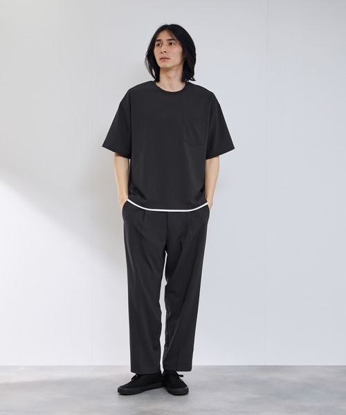 URBAN COLLECTION（アーバンコレクション）の「URVAN COLECTION エアリネンカラミ織りリラックスフィットTシャツ（Tシャツ/カットソー・メンズ・ブラック/グレー/ベージュ・XL/L/M/S）」の21枚目の写真