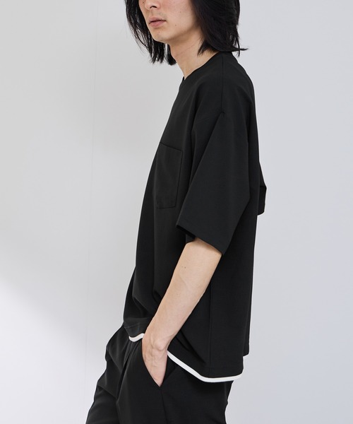 URBAN COLLECTION（アーバンコレクション）の「URVAN COLECTION エアリネンカラミ織りリラックスフィットTシャツ（Tシャツ/カットソー・メンズ・ブラック/グレー/ベージュ・XL/L/M/S）」の22枚目の写真