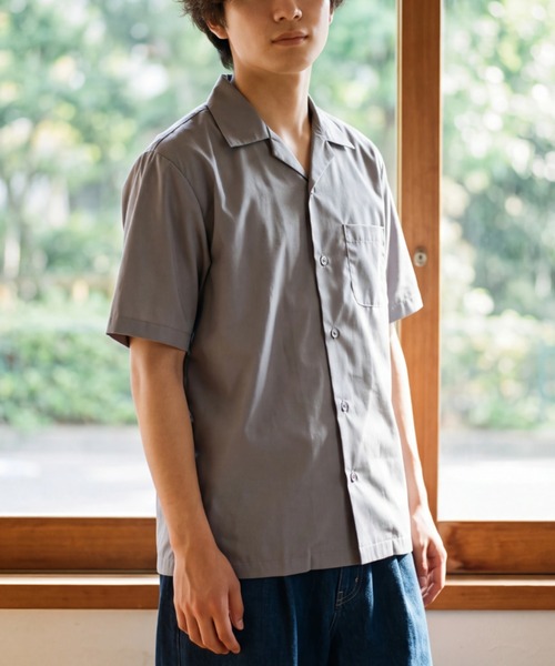 HILTON(ヒルトン)の「【T18】【HILTON/ヒルトン】SOLID CAMPER SHIRT(シャツ/ブラウス・メンズ・ブルー/ブラック/グレー/ターコイズブルー・SMALL/MEDIUM)」の3枚目の写真