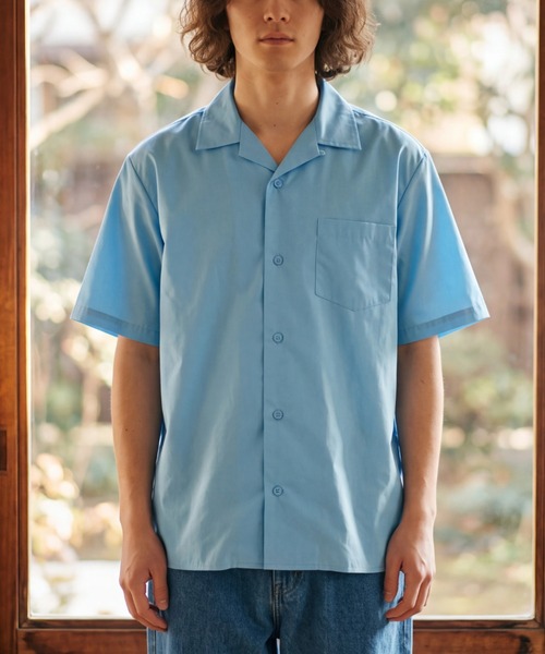 HILTON(ヒルトン)の「【T18】【HILTON/ヒルトン】SOLID CAMPER SHIRT(シャツ/ブラウス・メンズ・ブルー/ブラック/グレー/ターコイズブルー・SMALL/MEDIUM)」の4枚目の写真