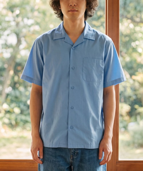 HILTON(ヒルトン)の「【T18】【HILTON/ヒルトン】SOLID CAMPER SHIRT(シャツ/ブラウス・メンズ・ブルー/ブラック/グレー/ターコイズブルー・SMALL/MEDIUM)」の1枚目の写真