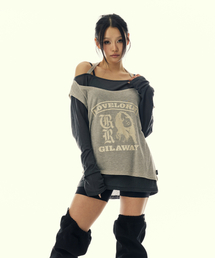 LAYERED GRAPHIC SHEER LONG SLEEVE_BLACK