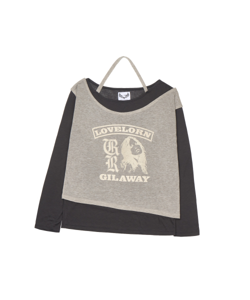 GILAARCHIVE(ギラアーカイブ)の「LAYERED GRAPHIC SHEER LONG SLEEVE_BLACK(Tシャツ/カットソー・レディース・その他・FREE)」の4枚目の写真