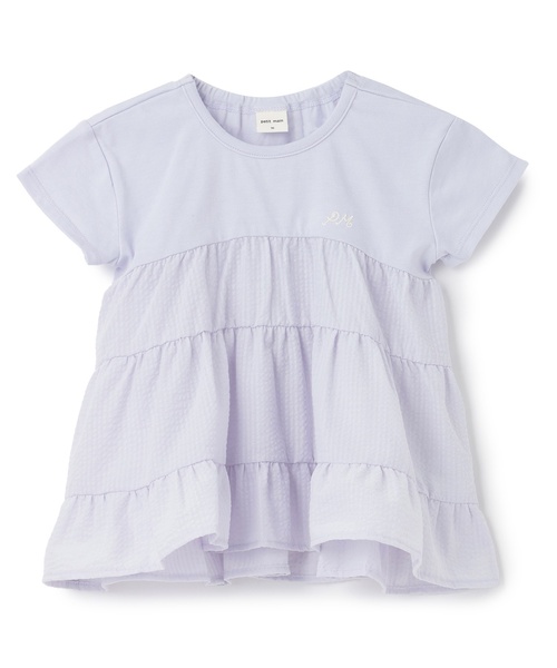 petit main(プティマイン)の「【リンク】ドッキングティアードTシャツ(Tシャツ/カットソー・キッズ・ネイビー/ラベンダー/レッド/ブラック/アイボリー・130cm/80cm/110cm/100cm/90cm/120cm)」の5枚目の写真