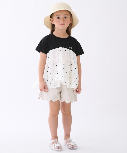 petit main(プティマイン)の「【リンク】ドッキングティアードTシャツ(Tシャツ/カットソー・キッズ・ネイビー/ラベンダー/レッド/ブラック/アイボリー・130cm/80cm/110cm/100cm/90cm/120cm)」の8枚目の写真