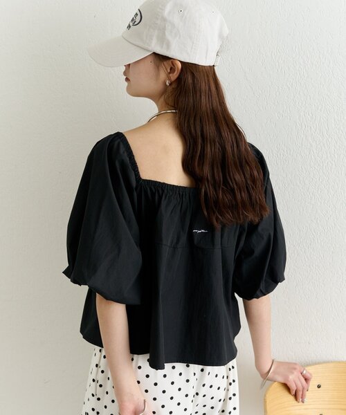 mystic(ミスティック)の「オフショル袖バルーンブラウス(シャツ/ブラウス・レディース・イエロー/ブラック/オフホワイト・FREE)」の3枚目の写真