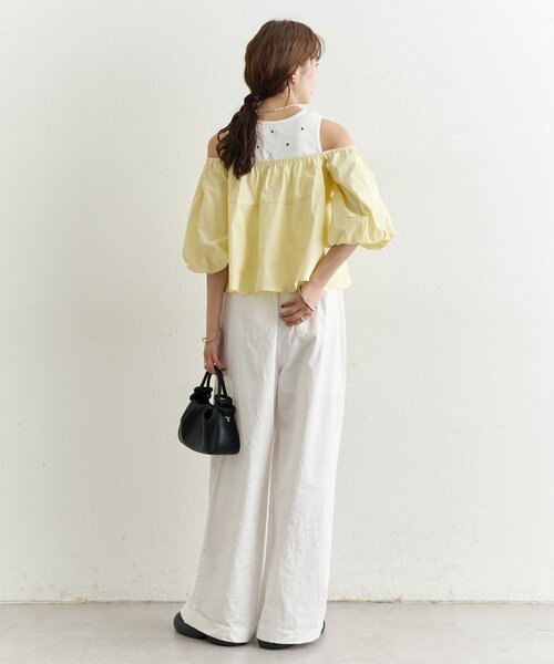 mystic(ミスティック)の「オフショル袖バルーンブラウス(シャツ/ブラウス・レディース・イエロー/ブラック/オフホワイト・FREE)」の15枚目の写真